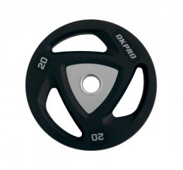 Диск олимпийский полиуретановый 20 кг OKPRO серый лого