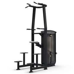 Тренажер Intenza «Подтягивание/Отжимание с помощью» EL-12 представляет собой универсальный комплекс для тренировок, который позволяет выполнять подтягивания с использованием собственного веса тела и отжимания, эмулируя работу на брусьях.