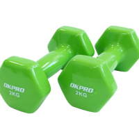 Гантель виниловая Okpro 2 кг серии SL, винил покрытие OK1001A-2