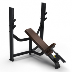 Олимпийская наклонная скамья INTENZA SBR-03 создана для улучшения физической формы, увеличения мышечной массы и силы верхней части тела.