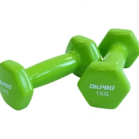 Гантель виниловая Okpro 1 кг серии SL, винил покрытие OK1001A-1