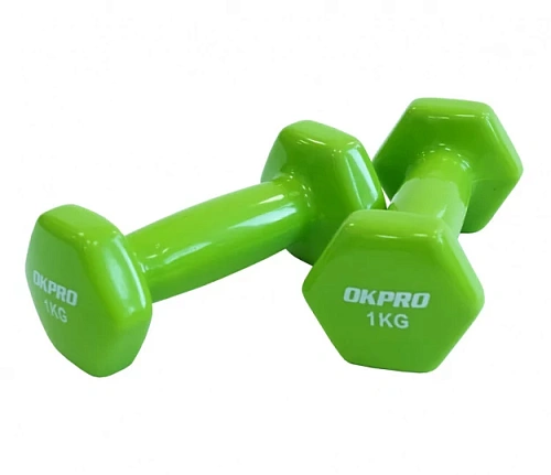 Гантель виниловая Okpro 1 кг серии SL, винил покрытие OK1001A-1