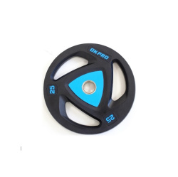 Диск OKPRO серия ZVO 25кг с цветной вставкой, уретановое покрытие OKPRO ZVO 25 кг Уретан