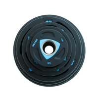 Диск OKPRO серия ZVO 15кг с цветной вставкой, уретановое покрытие