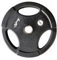 Олимпийский обрезиненный диск AEROFIT AFPLB 25 кг чёрный