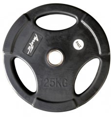 Олимпийский обрезиненный диск AEROFIT AFPLB 25 кг чёрный