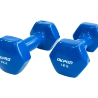 Гантель виниловая Okpro 4 кг серии SL, винил покрытие OK1001A-4