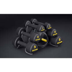 Комплект обрезиненных гантелей ZIVA RUBBER STUDIO TRIBELL, 12 кг Комплект обрезиненных гантелей ZIVA RUBBER STUDIO TRIBELL, 12 кг