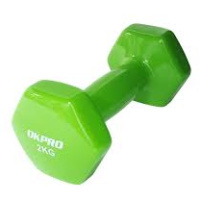 Гантель виниловая Okpro 2 кг серии SL, винил покрытие OK1001A-2