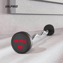 Набор гантелей с резиновым покрытием (прямая или изогнутая рукоятка) OK3009G