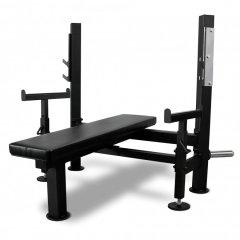 Скамья для жима лёжа со страховочными упорами BRONZE GYM PARTNER ML-902