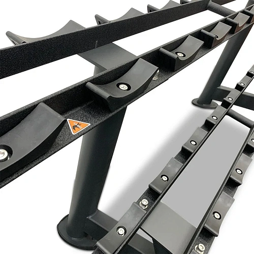 Горизонтальная стойка Okpro для гантелей, 10 пар двухъярусная