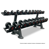 Горизонтальная стойка Okpro для гантелей, 10 пар двухъярусная