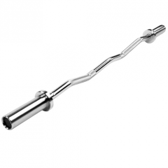 Гриф слабоизогнутый хромированный нагрузка 300 LBS OKPRO