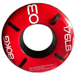 Шина для многофункционального тренинга, 80 кг, красная OKPRO