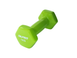 Гантель виниловая Okpro 1 кг серии SL, винил покрытие OK1001A-1