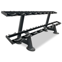 Горизонтальная стойка Okpro для гантелей, 10 пар двухъярусная