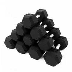 Набор гексагональных обрезиненных гантелей BRONZE GYM 2,5-25 кг