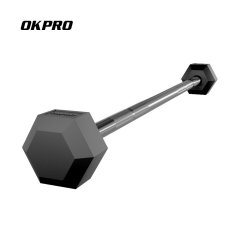 Гантель с шестигранным резиновым покрытием (прямая или изогнутая рукоятка) OK3009