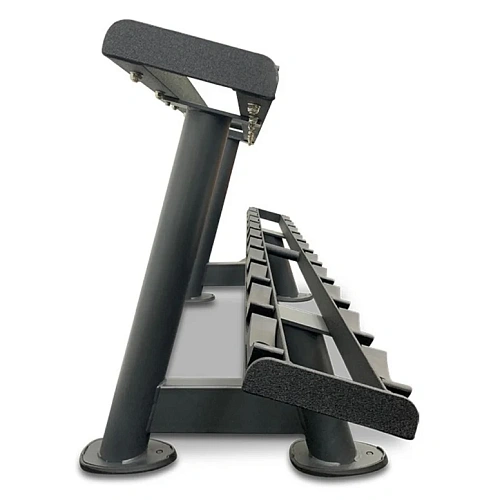 Горизонтальная стойка Okpro для гантелей, 10 пар двухъярусная