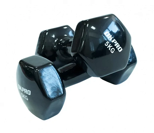 Гантель виниловая Okpro 5 кг серии SL, винил покрытие OK1001A-5