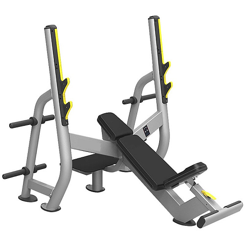 Скамья для жима лежа, с положительным уклоном с приставкой для хранения дисков Multipower PTT0210F