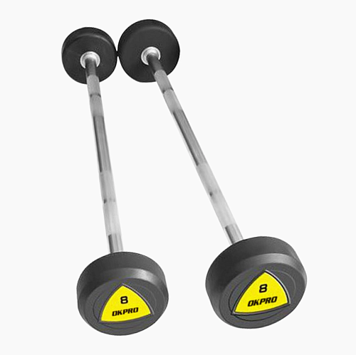 Штанга фиксированная Okpro комплект 10-50 кг серии ZVO, уретановое покрытие OK3007