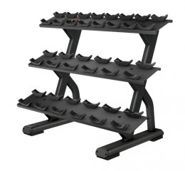 Стойка для гантелей в 3 ряда на 10 пар PRECOR Discovery DBR814