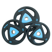 Диск OKPRO серия ZVO 15кг с цветной вставкой, уретановое покрытие