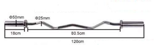 Гриф EZ-образной формы, 1,2 м