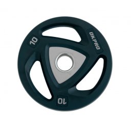 Диск олимпийский полиуретановый 10 кг OKPRO серый лого