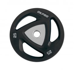 Диск олимпийский полиуретановый OKPRO серый лого 25 кг