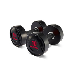 Обрезиненные гантели Ziva серии SL с уретановым хватом (10 пар) Обрезиненные гантели Ziva серии SL с уретановым хватом (10 пар)