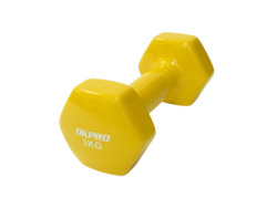 Гантель виниловая Okpro 3 кг серии SL, винил покрытие OK1001A