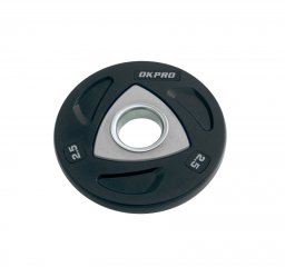 Диск олимпийский полиуретановый 2,5 кг OKPRO серый лого