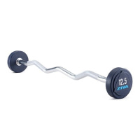 Штанга Ziva ZVO Solid Steel 10-45 кг с рукояткой EZ, уретановое покрытие