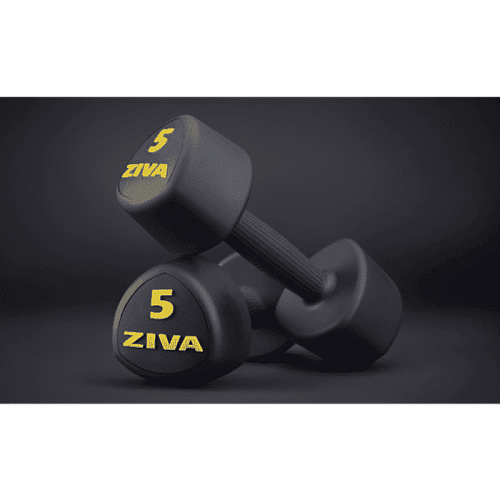 Резиновые гантели ZIVA RUBBER STUDIO TRIBELL, 1-6 кг
