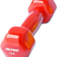 Гантель виниловая Okpro 1 кг серии SL, винил покрытие OK1001A-1