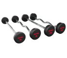Штанги фиксированые обрезиненые набор 10-50 кг OKPRO OK3009G шаг 5 кг (9 штанг), фото