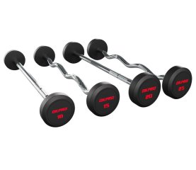 Штанги фиксированые обрезиненые набор 10-50 кг OKPRO OK3009G шаг 5 кг (9 штанг)