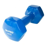 Гантель виниловая Okpro 4 кг серии SL, винил покрытие OK1001A-4